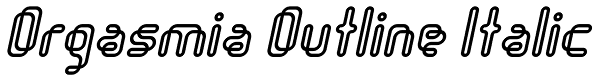 Orgasmia Outline Italic Font