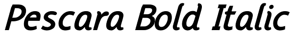 Pescara Bold Italic Font