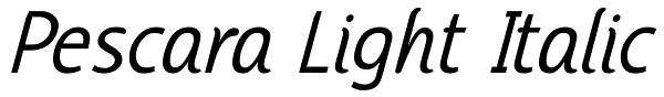 Pescara Light Italic Font