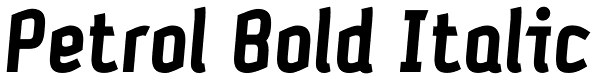 Petrol Bold Italic Font