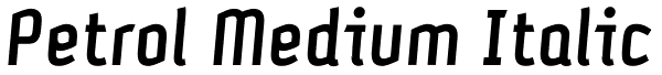 Petrol Medium Italic Font