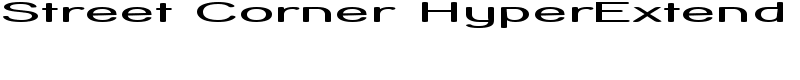 Street Corner HyperExtend Font