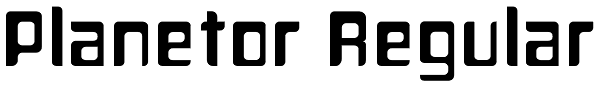 Planetor Regular Font