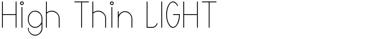 High Thin LIGHT Font