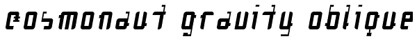 Cosmonaut Gravity Oblique Font