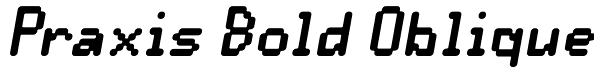 Praxis Bold Oblique Font