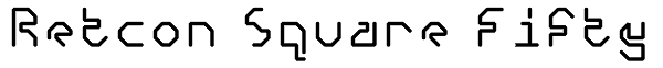 Retcon Square Fifty Font