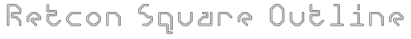 Retcon Square Outline Font