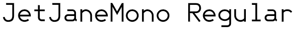 JetJaneMono Regular Font