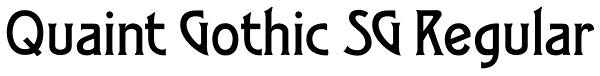 Quaint Gothic SG Regular Font