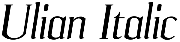 Ulian Italic Font