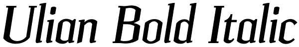 Ulian Bold Italic Font