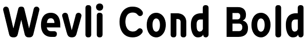 Wevli Cond Bold Font