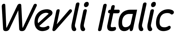 Wevli Italic Font