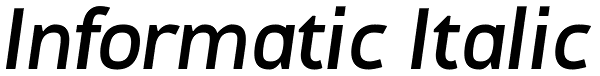 Informatic Italic Font