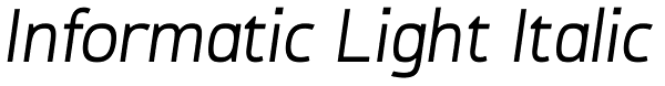 Informatic Light Italic Font