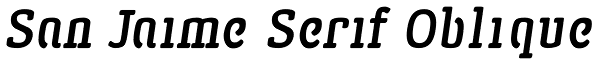 San Jaime Serif Oblique Font