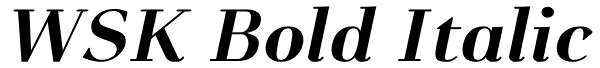 WSK Bold Italic Font