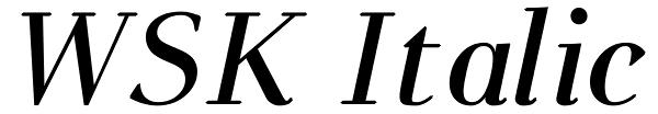 WSK Italic Font