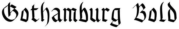 Gothamburg Bold Font