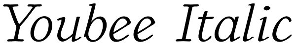 Youbee Italic Font