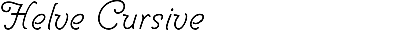 Helve Cursive Font