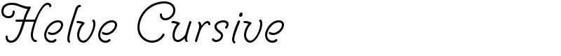 Helve Cursive Font