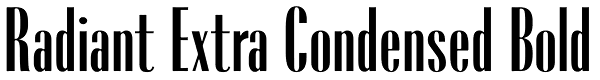 Radiant Extra Condensed Bold Font