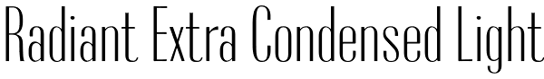 Radiant Extra Condensed Light Font