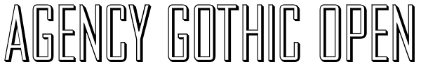 Agency Gothic Open Font