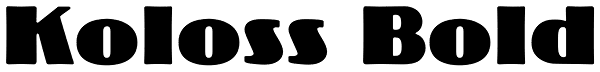 Koloss Bold Font