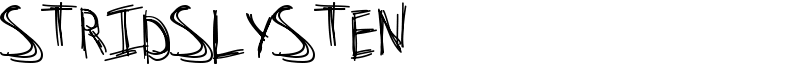 Stridslysten Font