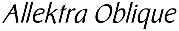 Allektra Oblique Font