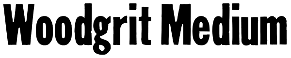 Woodgrit Medium Font