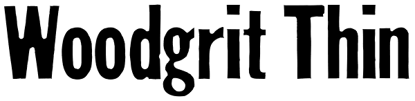 Woodgrit Thin Font