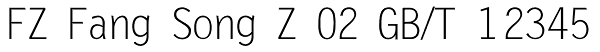 FZ Fang Song Z 02 GB/T 12345 Font