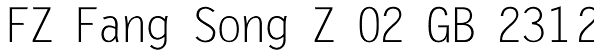 FZ Fang Song Z 02 GB 2312 Font