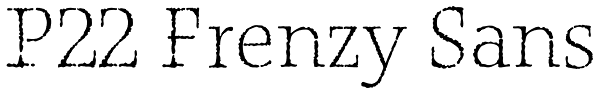 P22 Frenzy Sans Font