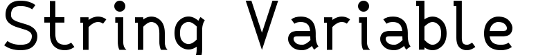 String Variable Font