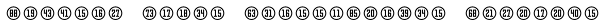 Numbers Style Three-Circle Positive Font