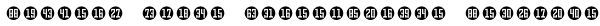 Numbers Style Three-Circle Negative Font