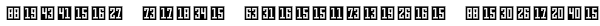 Numbers Style Three-Square Negative Font