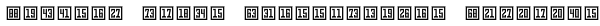 Numbers Style Three-Square Positive Font