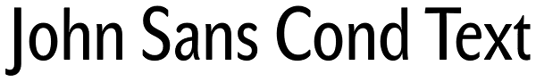 John Sans Cond Text Font