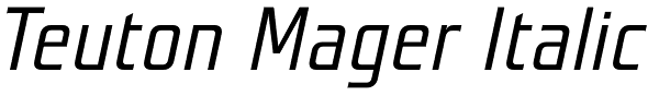 Teuton Mager Italic Font