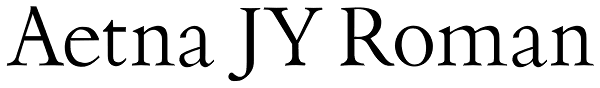 Aetna JY Roman Font