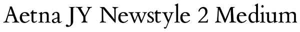 Aetna JY Newstyle 2 Medium Font