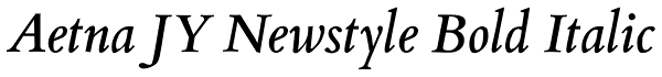 Aetna JY Newstyle Bold Italic Font