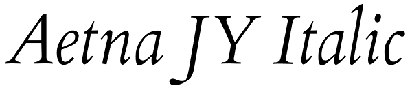 Aetna JY Italic Font