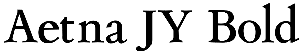 Aetna JY Bold Font